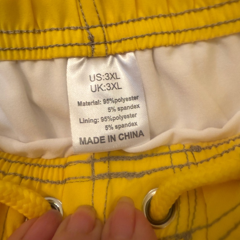 Swim trunks NWT 2 pair Men’s Blue &
Yellow w/cargo pockets. Fully lined.
Sz 3X - Picture 3 of 10